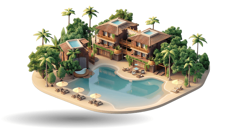 Luxury resort model for Bir Luxury Landing