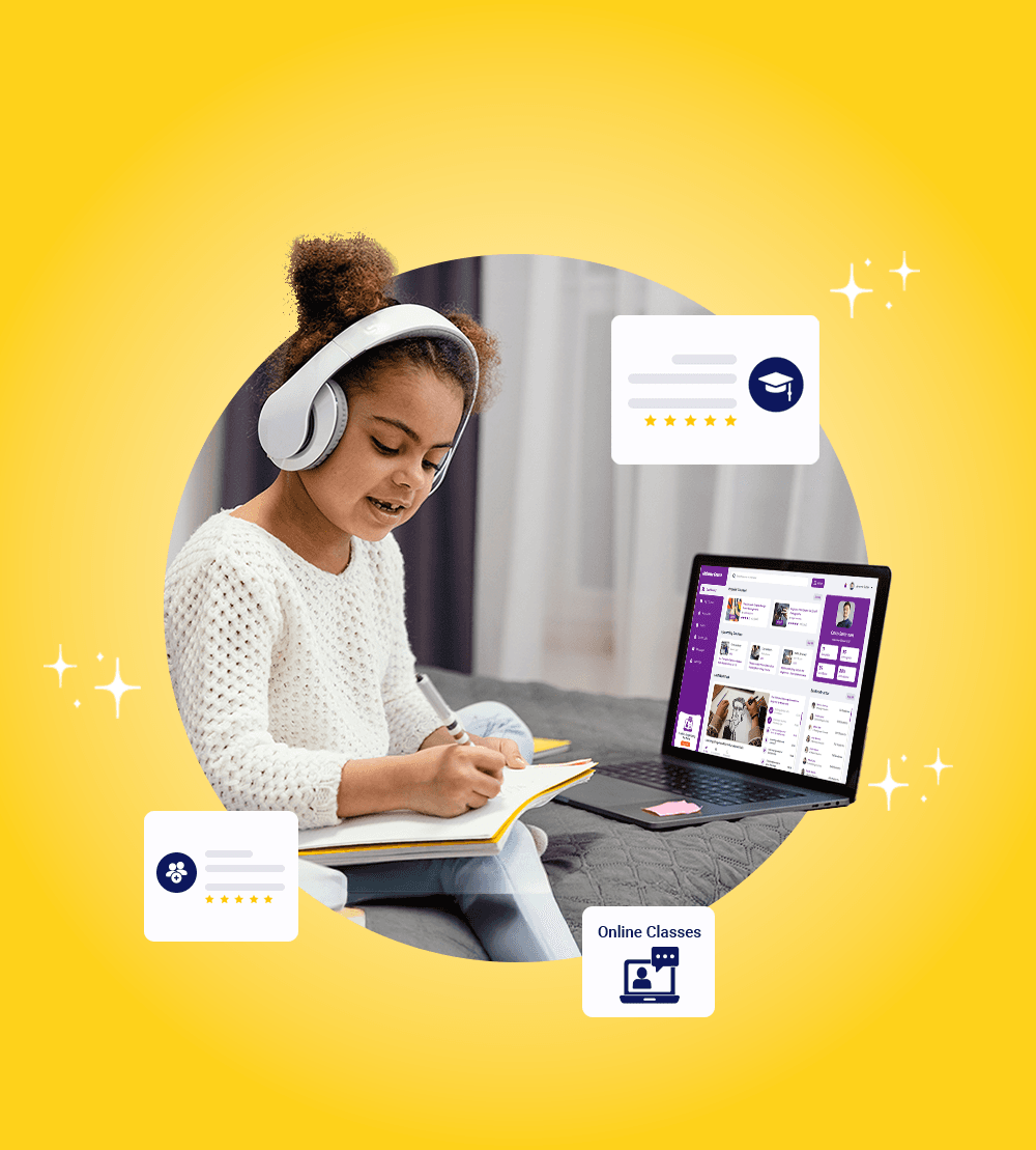 Education and e-learning marketing illustration